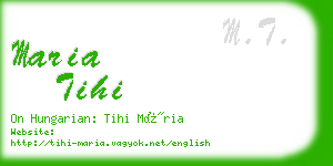 maria tihi business card